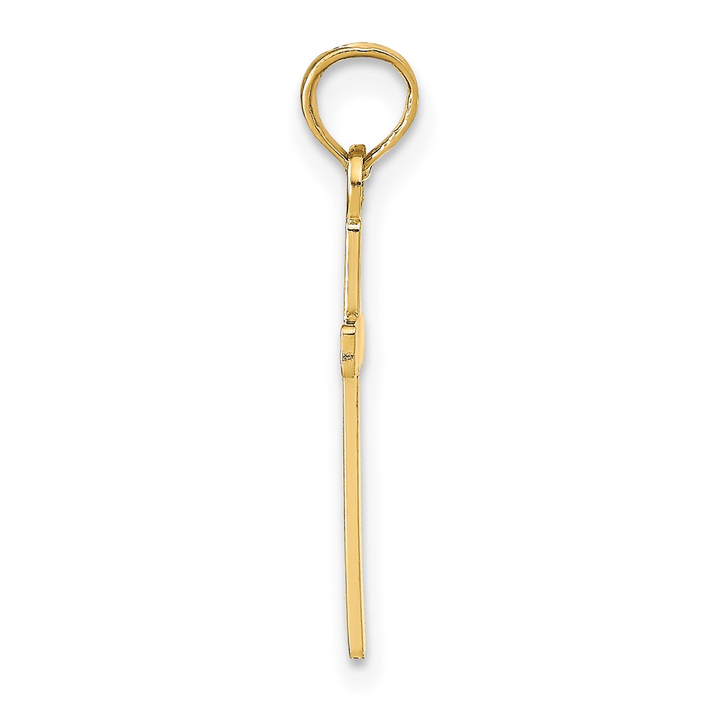 10k Polished Cross Pendant (10K9578)