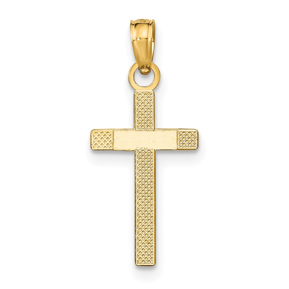 10k Polished Cross Pendant (10K9578)