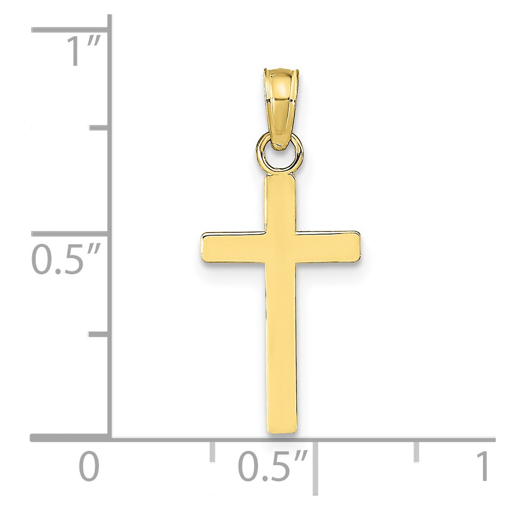 10k Polished Cross Pendant (10K9578)