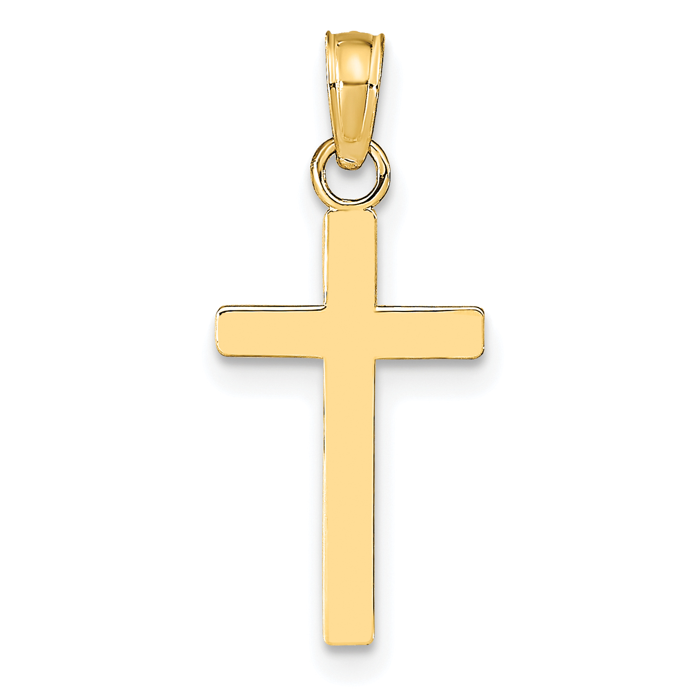 10k Polished Cross Pendant (10K9578)
