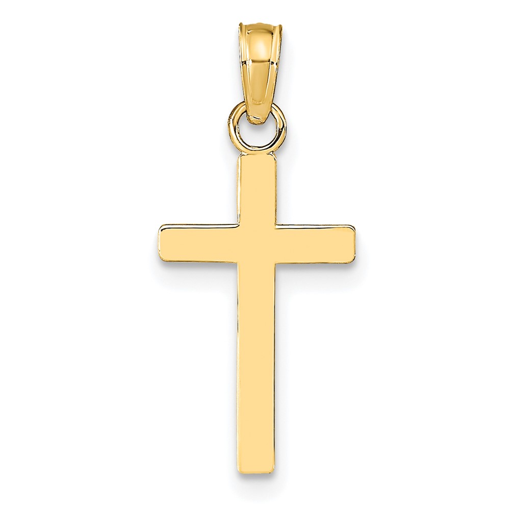 10k Polished Cross Pendant (10K9578)