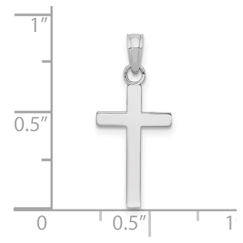 10k White Gold Polished Cross Pendant (10K9578W)