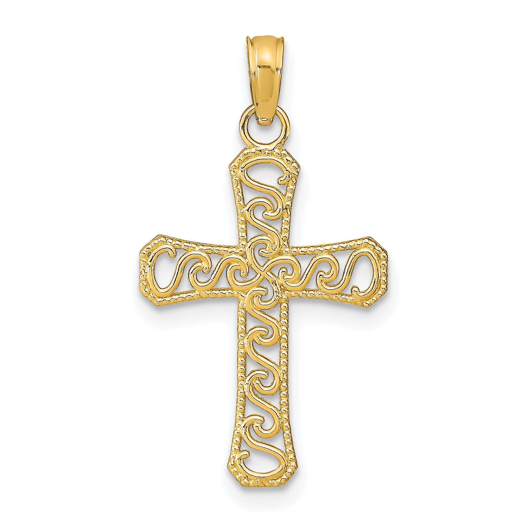 10k Fancy Cross Pendant (10K9593)