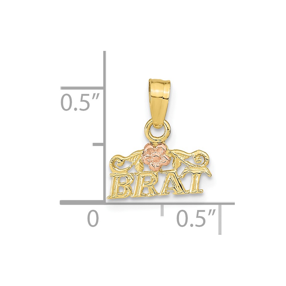 10K Rose and Yellow Gold BRAT Pendant (10K9776)