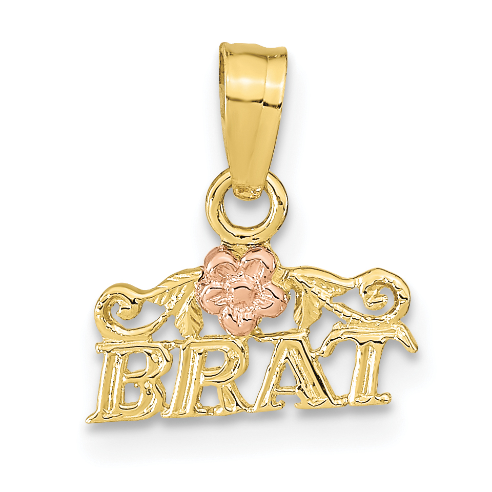 10K Rose and Yellow Gold BRAT Pendant (10K9776)