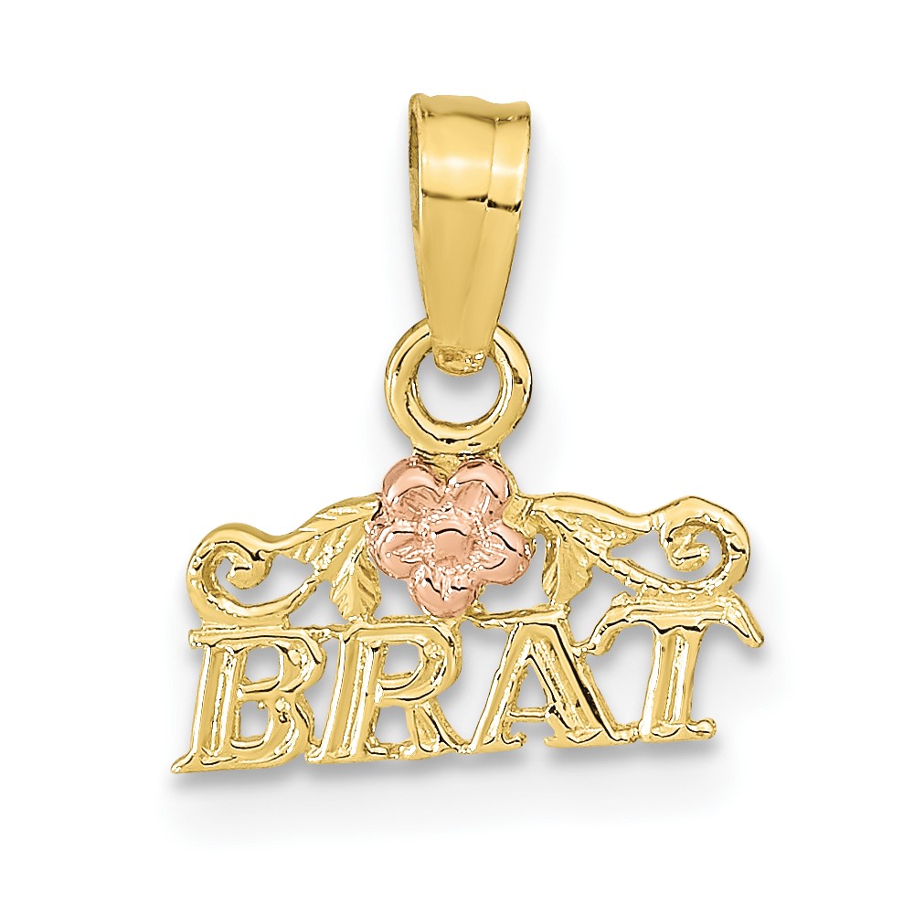 10K Rose and Yellow Gold BRAT Pendant (10K9776)