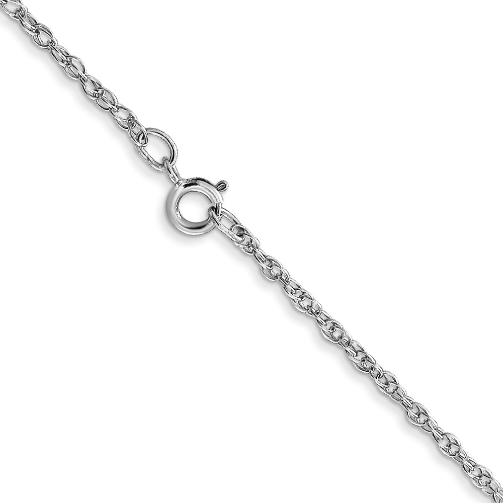 10K White Gold 1.15mm Carded Cable Rope Chain (10K9RW-20)