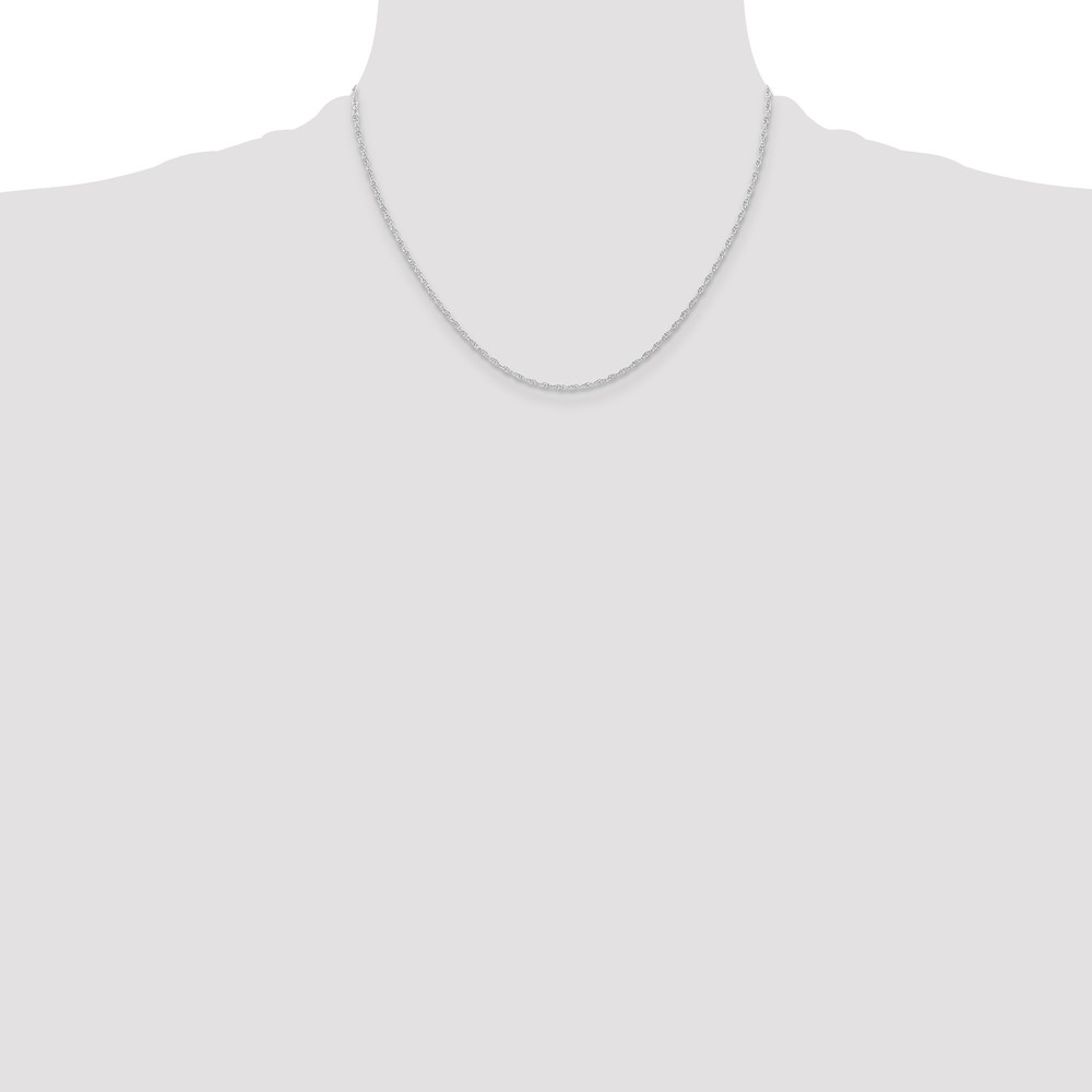 10K White Gold 1.15mm Carded Cable Rope Chain (10K9RW-18)