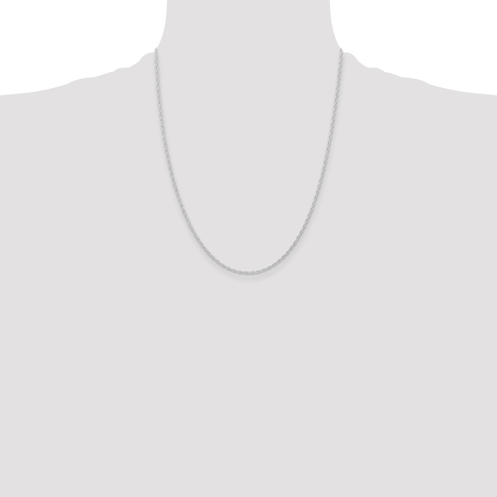 10K White Gold 1.15mm Carded Cable Rope Chain (10K9RW-22)