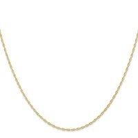 10K 1.15mm Yellow Gold Carded Cable Rope Chain view 2