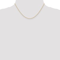 10K 1.15mm Yellow Gold Carded Cable Rope Chain view 4