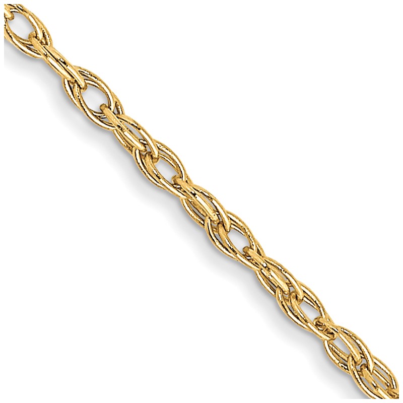 10k 1.15mm Carded Cable Rope Chain
