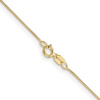 10K .5mm Yellow Gold Box Chain view 3