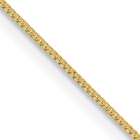 10K .5mm Yellow Gold Box Chain view 1