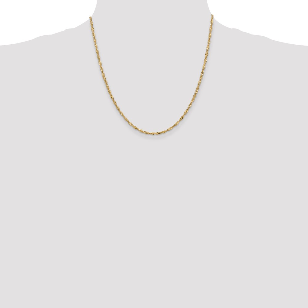 10k 2mm Singapore Chain (10KPE11-20)