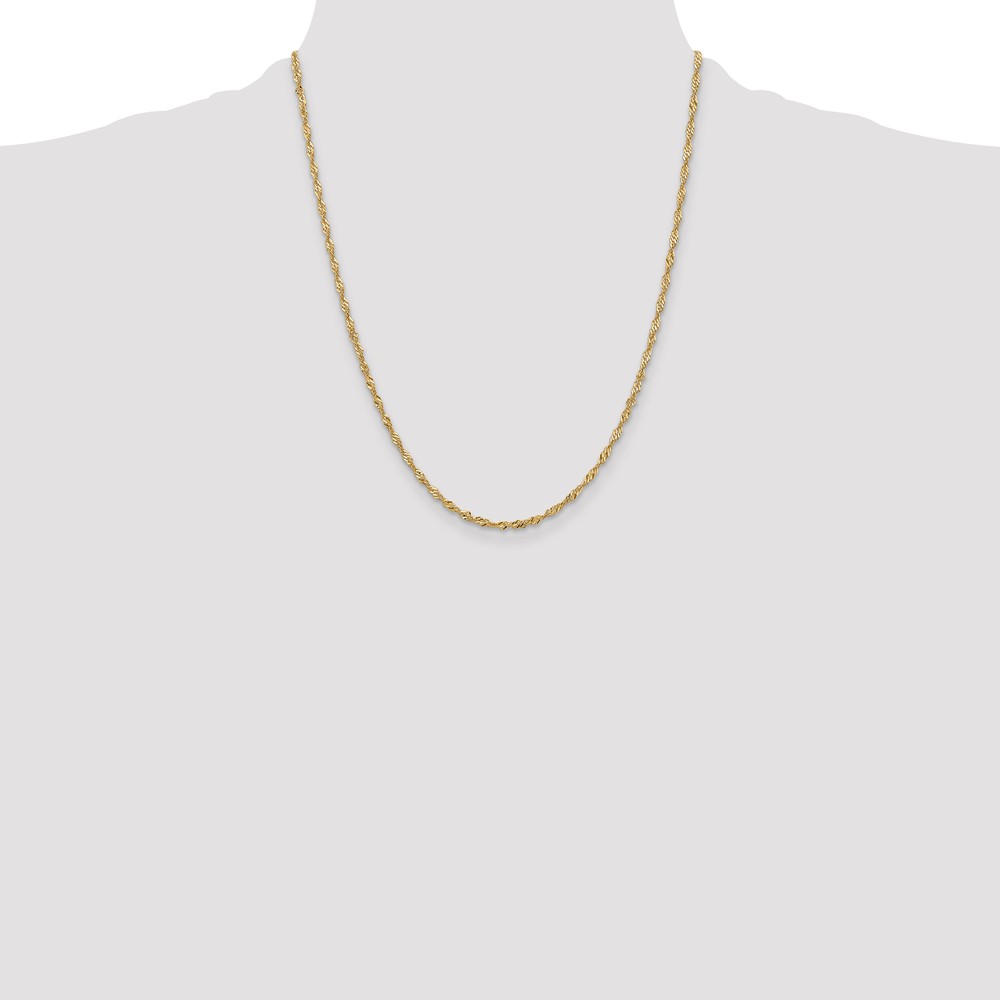 10k 2mm Singapore Chain (10KPE11-22)