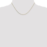 10K.7mm Yellow Gold Box Chain with Spring Ring Clasp view 4