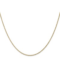 10K .8mm Yellow Gold Lite-Baby Rope Chain view 2