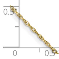 10K .8mm Yellow Gold Lite-Baby Rope Chain view 5