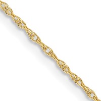 10K .8mm Yellow Gold Lite-Baby Rope Chain view 1