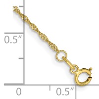 10K 1.1mm Yellow Gold Singapore Chain view 2