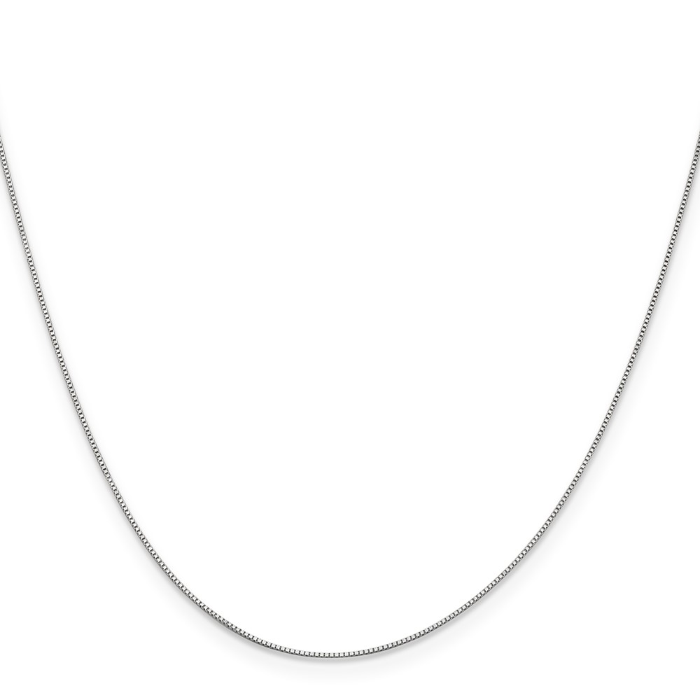 10k White Gold .5mm Box Chain (10KWB040-20)