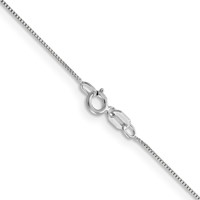 10K White Gold .5mm Box Chain view 3