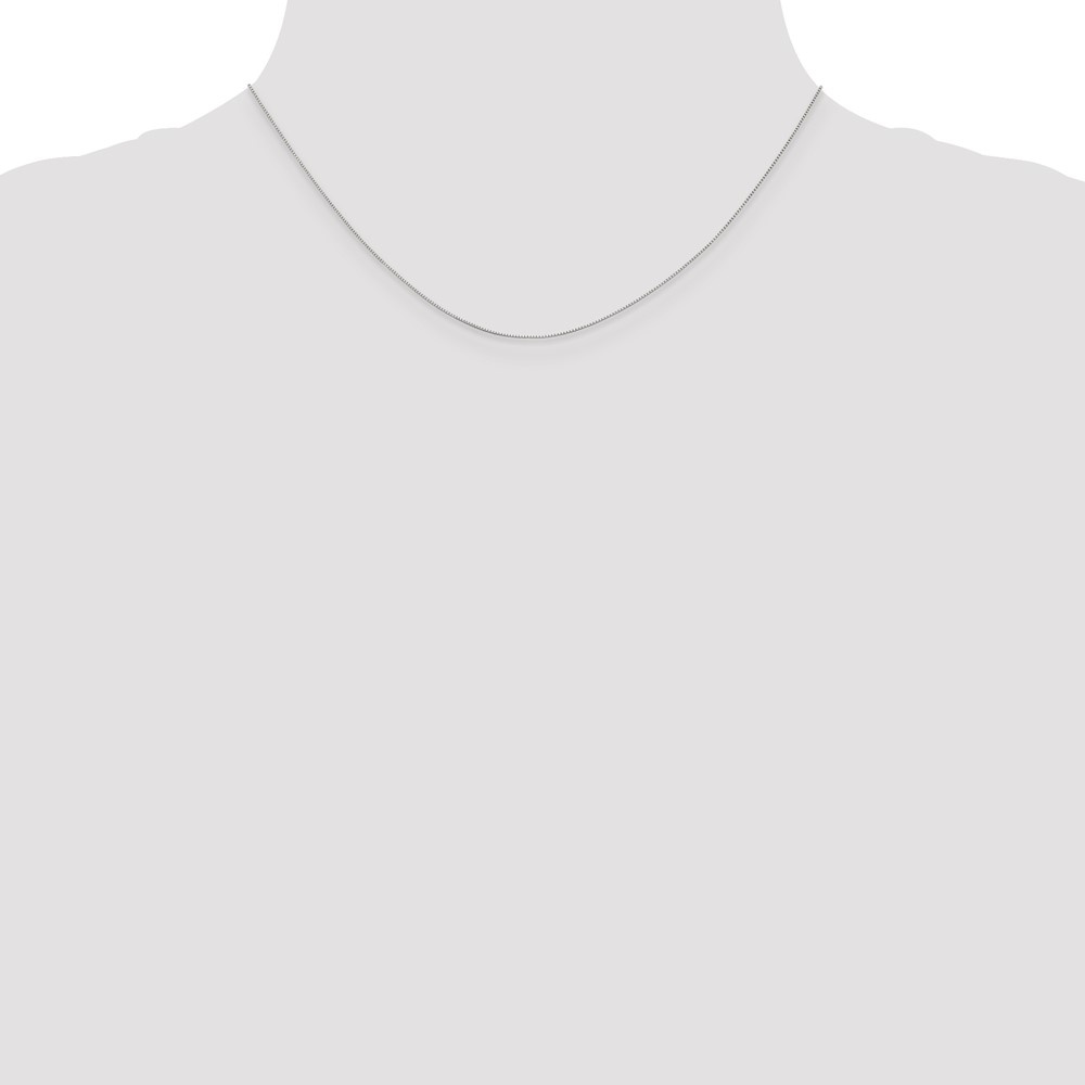 10k White Gold .5mm Box Chain (10KWB040-16)