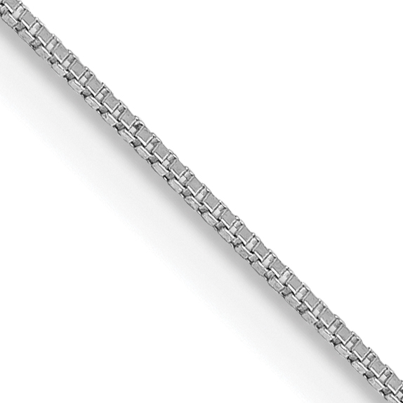 10k White Gold .5mm Box Chain (10KWB040-14)
