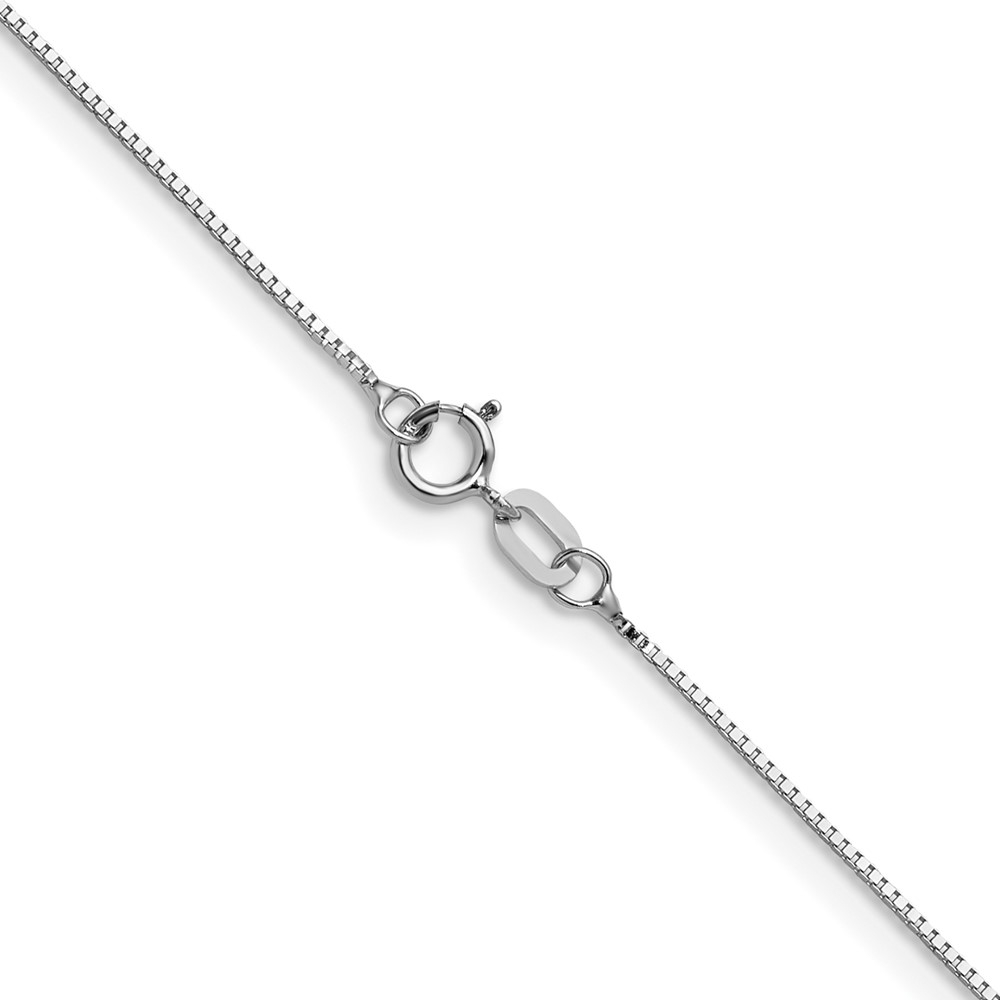 10K White Gold .7mm Box Chain (10KWB050-22)
