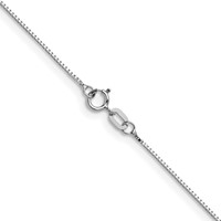 10K White Gold.7mm Box Chain view 3