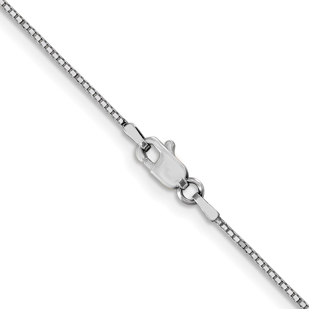 10k White Gold .9mm Box Chain (10KWB087-18)