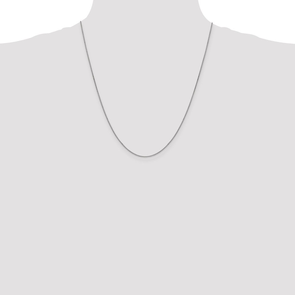10k White Gold .9mm Box Chain (10KWB087-22)