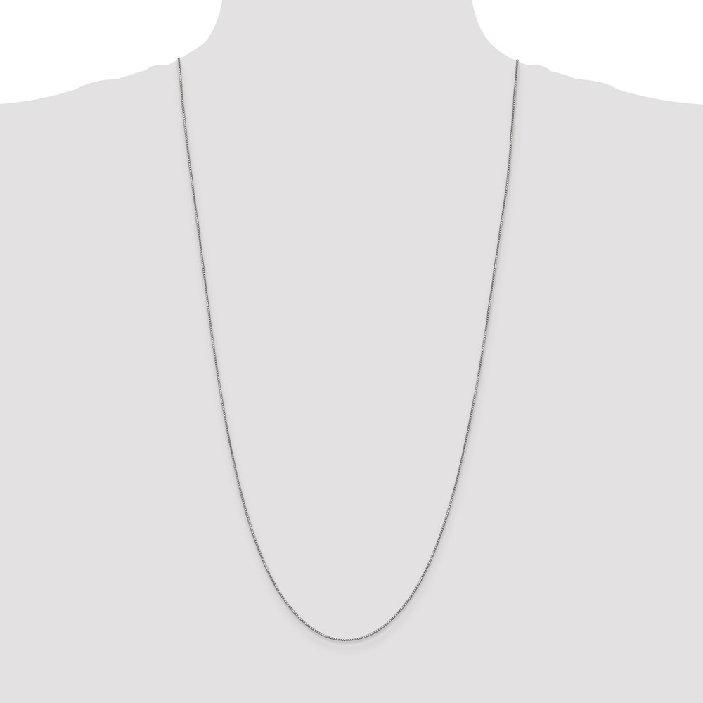 10k White Gold .9mm Box Chain (10KWB087-30)
