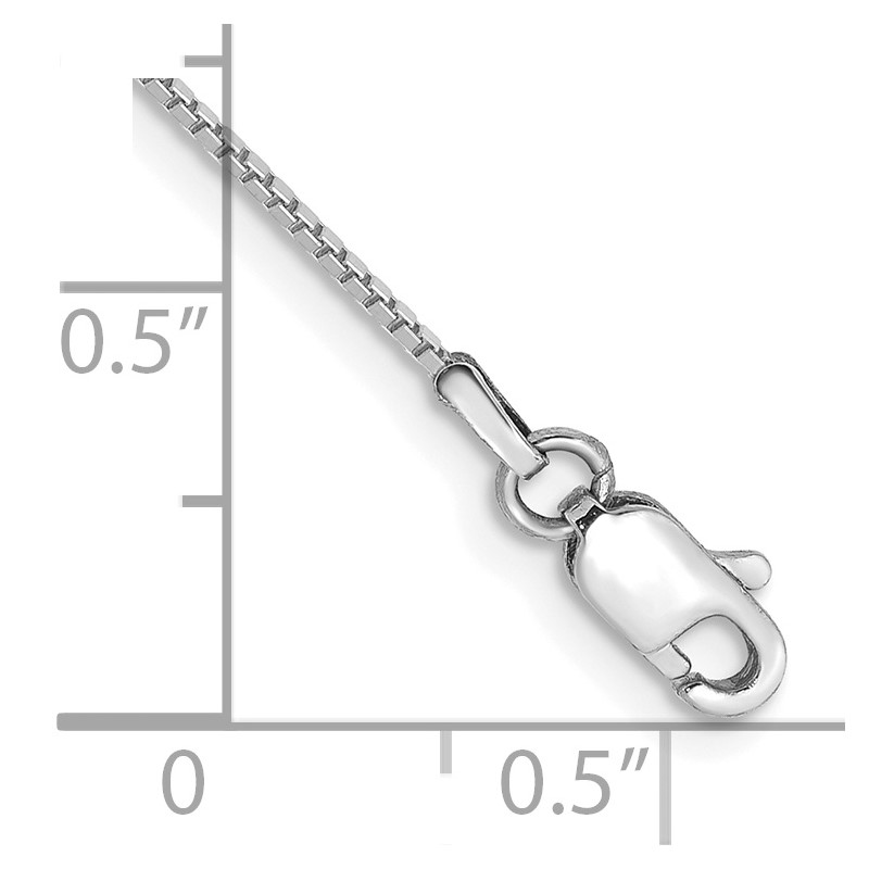 10k White Gold .9mm Box Chain