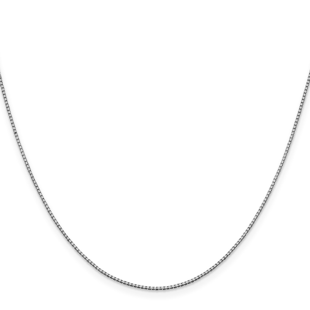 10k White Gold 1mm Box Chain (10KWB100-20)