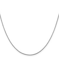 10K White Gold 1mm Box Chain view 2