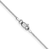 10K White Gold 1mm Box Chain view 3