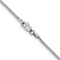 10K White Gold 1.1mm Box Chain view 3