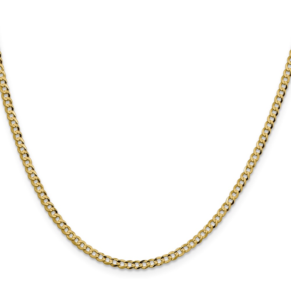 10K 3.1mm Lightweight Flat Cuban Chain (10LCB080-18)