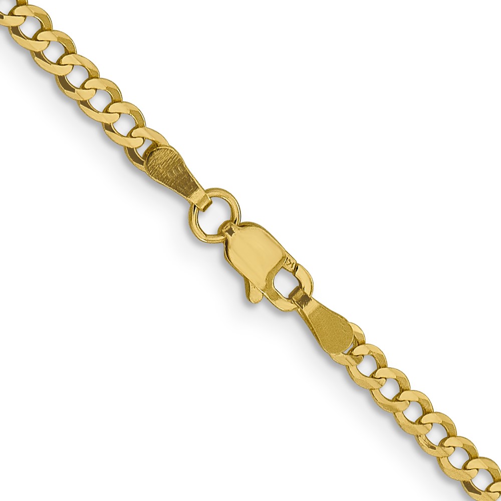 10K 3.1mm Lightweight Flat Cuban Chain (10LCB080-18)