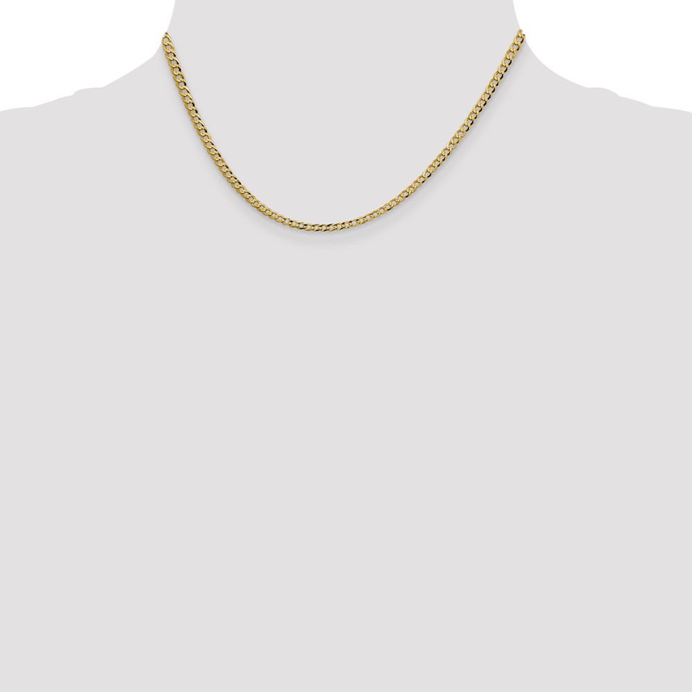10K 3.1mm Lightweight Flat Cuban Chain (10LCB080-16)