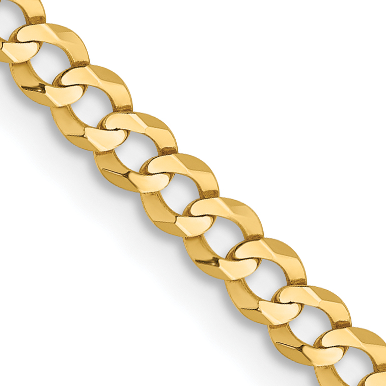 10K 3.1mm Lightweight Flat Cuban Chain (10LCB080-16)