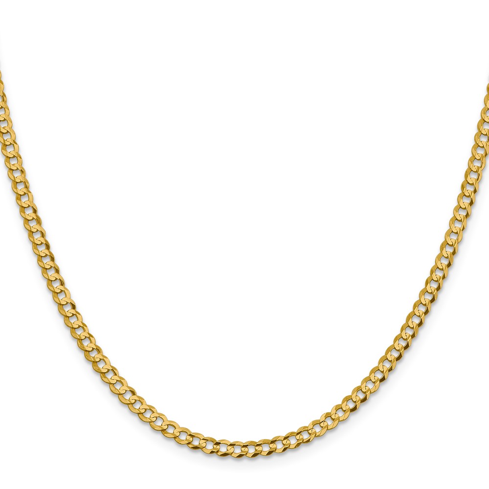 10K 3.7mm Lightweight Flat Cuban Chain (10LCB100-16)