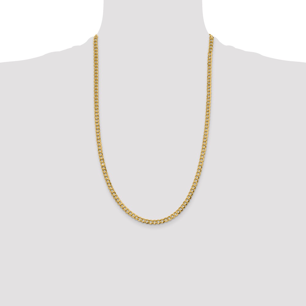 10K 4.7mm Lightweight Flat Cuban Chain (10LCB120-26)
