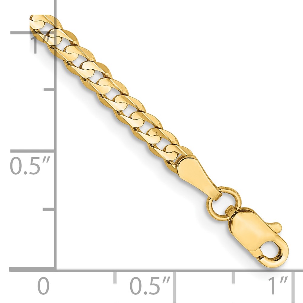 10K 3mm Open Concave Curb Chain 10K (10LCR080-7)