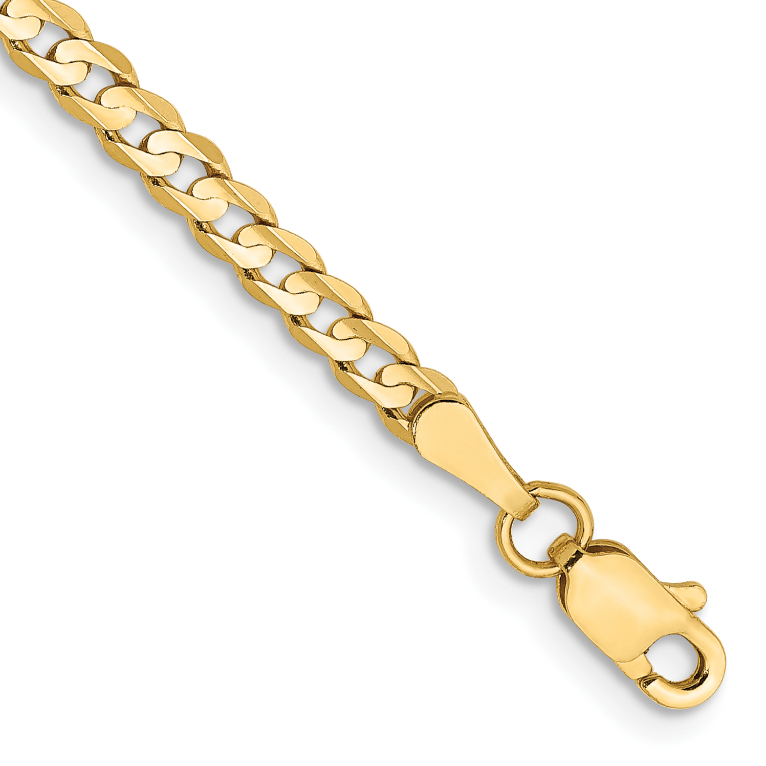 10K 3mm Open Concave Curb Chain 10K (10LCR080-8)
