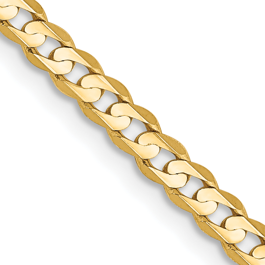 10K 3mm Open Concave Curb Chain 10K (10LCR080-16)