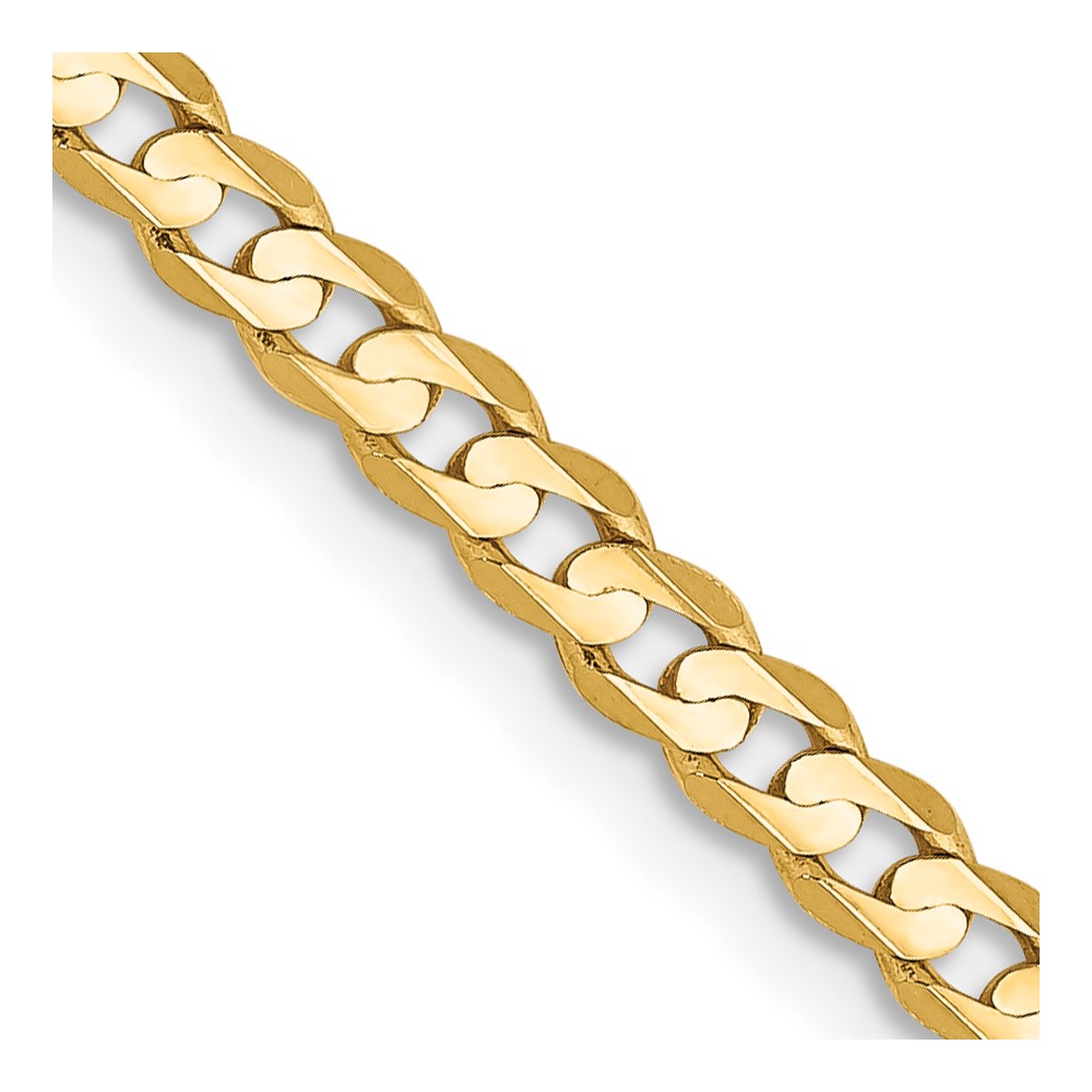 10K 3mm Open Concave Curb Chain 10K (10LCR080-16)