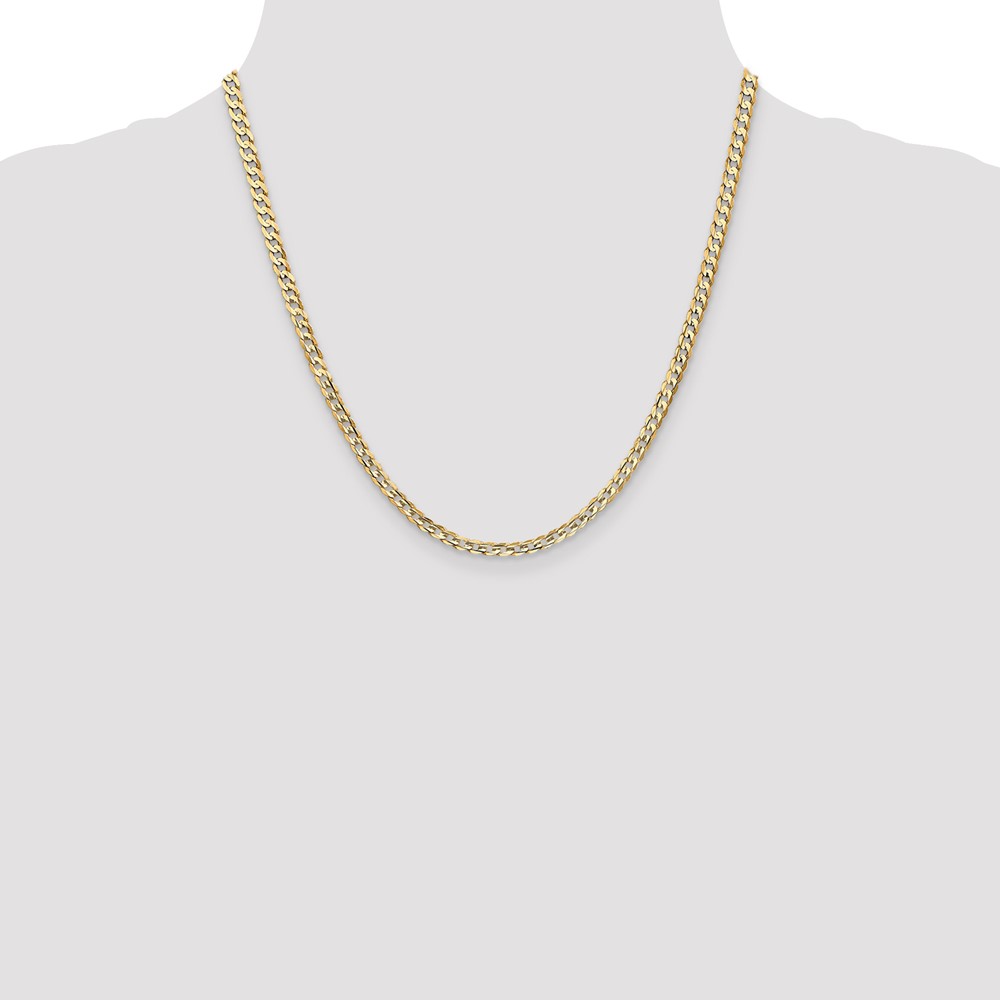 10K 3.8mm Open Concave Curb Chain 10K (10LCR100-20)